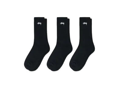 Stussy Stock Crew Sock Pack "Black"