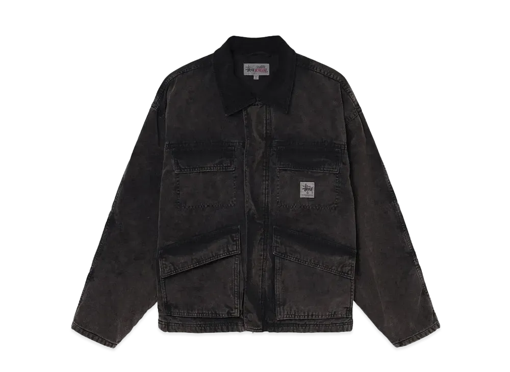 Stussy Shop Jacket Washed Canvas "Black"
