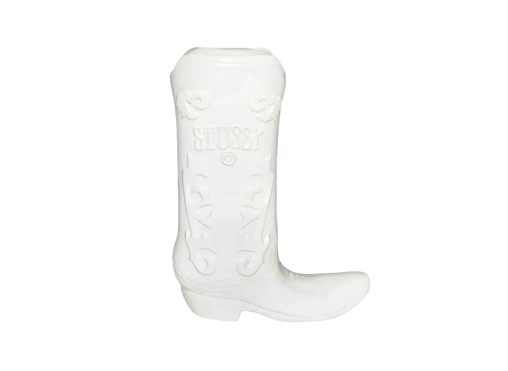 Stussy Ceramic Boot Vase "Ceramic White"