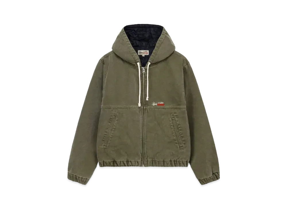 Stussy Work Jacket Denim Sherpa "Olive Drab"