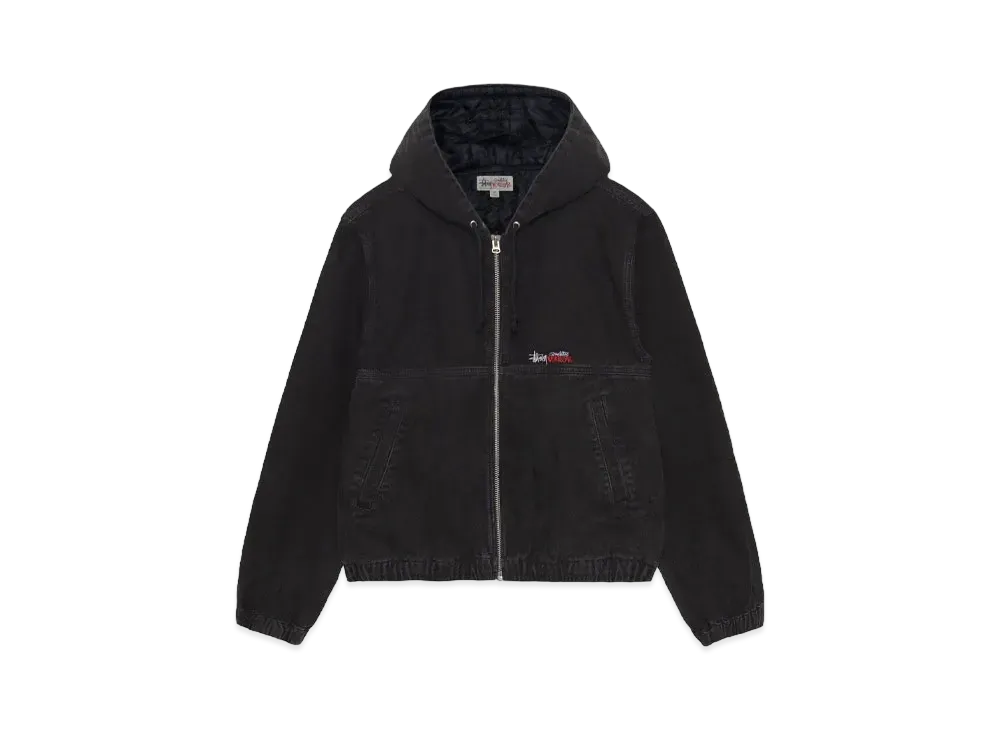 Stussy Work Jacket Denim Sherpa "Black"