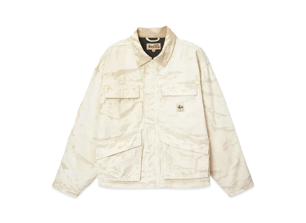 Stussy Shop Jacket Spray Dye Canvas "Khaki"