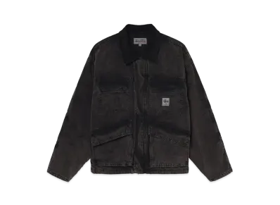 Stussy Shop Jacket Spray Dye Canvas "Black"