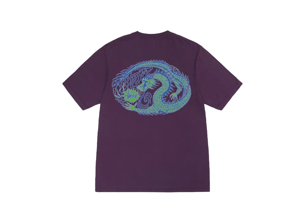 Stussy Mosaic Dragon Tee Pigment Dyed "Purple"