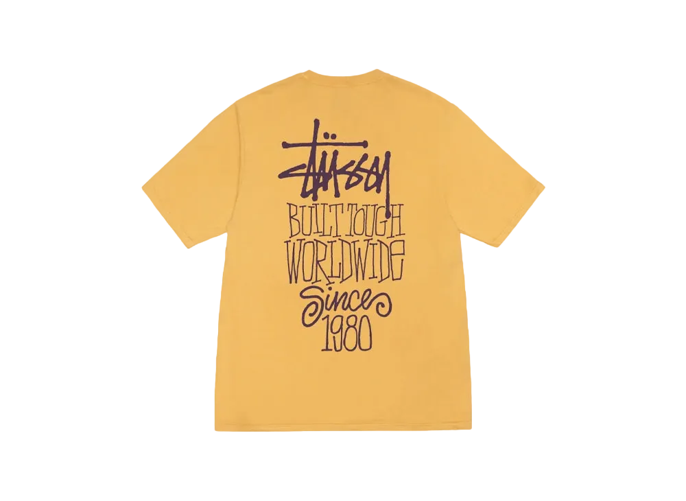 Stussy Built Tough Tee Pigment Dyed "Honey"