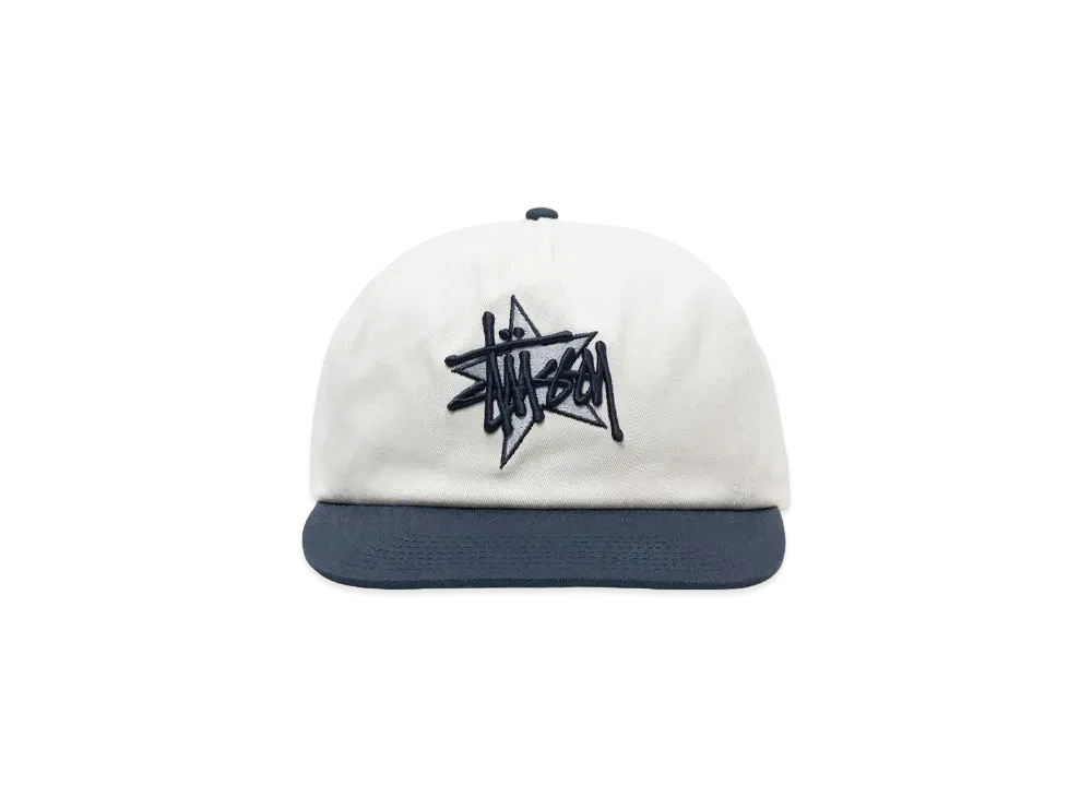 Stussy Mid-Depth Basic Star Strapback "White"