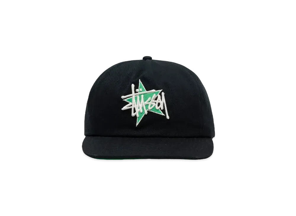 Stussy Mid-Depth Basic Star Strapback "Black"