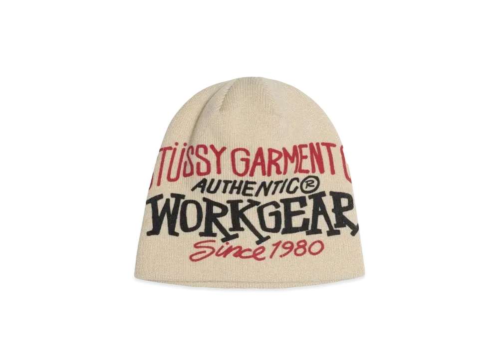 Stussy Skullcap Workgear Print "Bone"