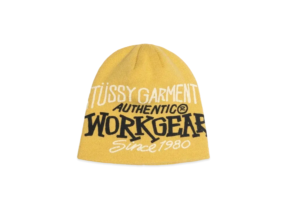 Stussy Skullcap Workgear Print "Mustard"