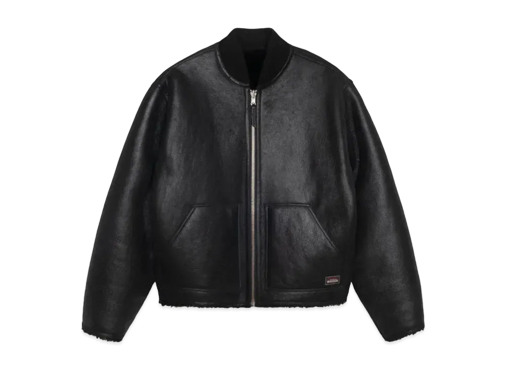 ステューシー シェーリング リバーシブル ボンバー "ブラック"