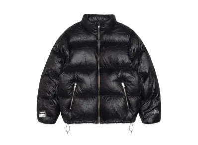 Stussy Down Puffer Wrinkled Nylon "Black"