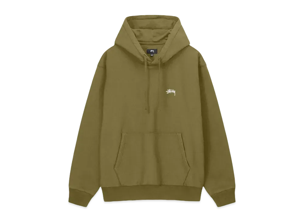 Stussy Stock Logo Hoodie "Olive"