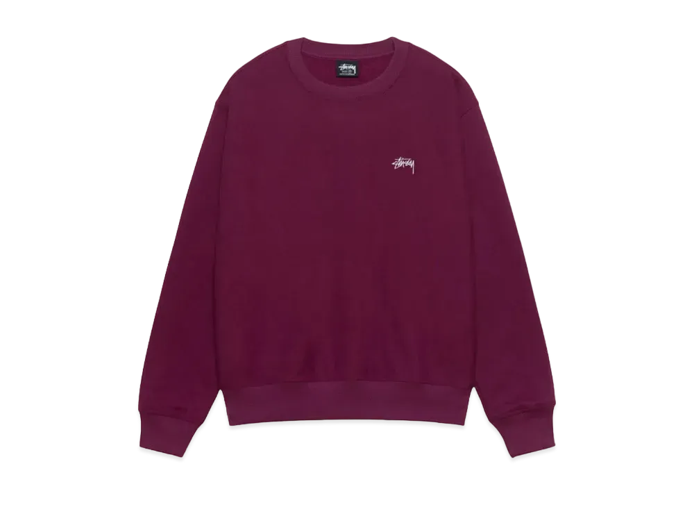 Stussy Stock Logo Crew "Burgundy"