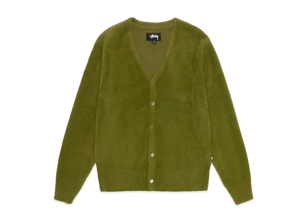 Stussy Shaggy Cardigan "Olive"