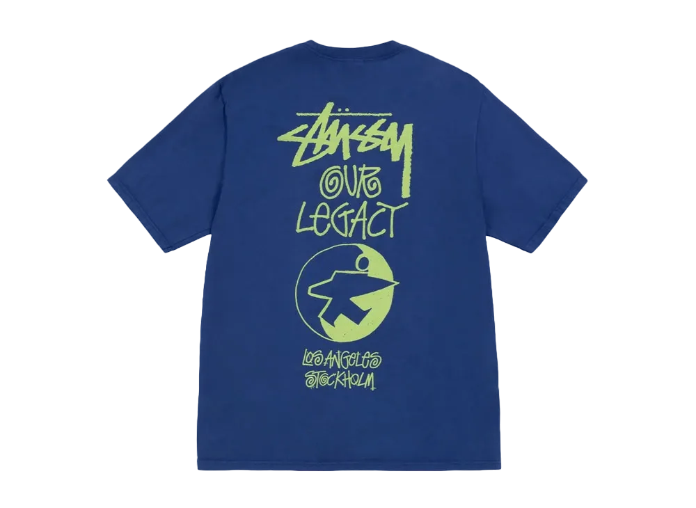 Stussy x OUR LEGACY Work Shop Surfman Tee Pigment Dyed "Blueberry"