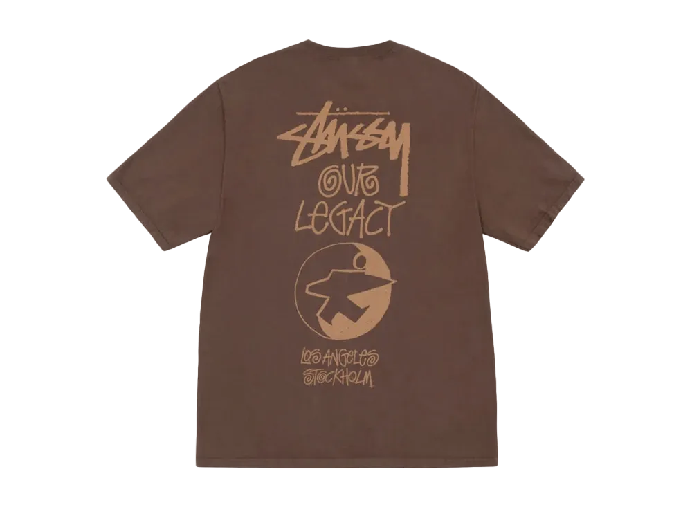 Stussy x OUR LEGACY Work Shop Surfman Tee Pigment Dyed "Dark Brown"