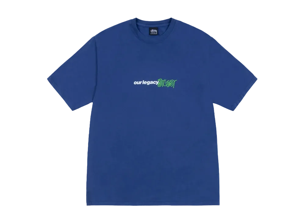 Stussy x OUR LEGACY Work Shop Sport Tee Pigment Dyed "Blueberry"