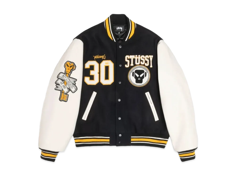 Stussy x Goldie Metalheadz 30 Varsity Jacket "Black"