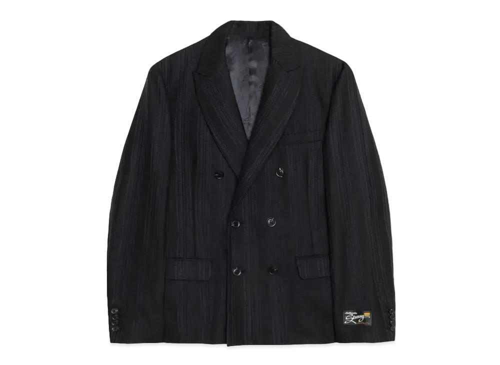 Stussy Stitch Stripe Double-Breasted Blazer "Black"