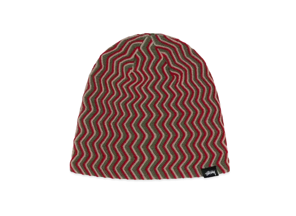 Stussy Skullcap Crinkle Stitch "Olive"