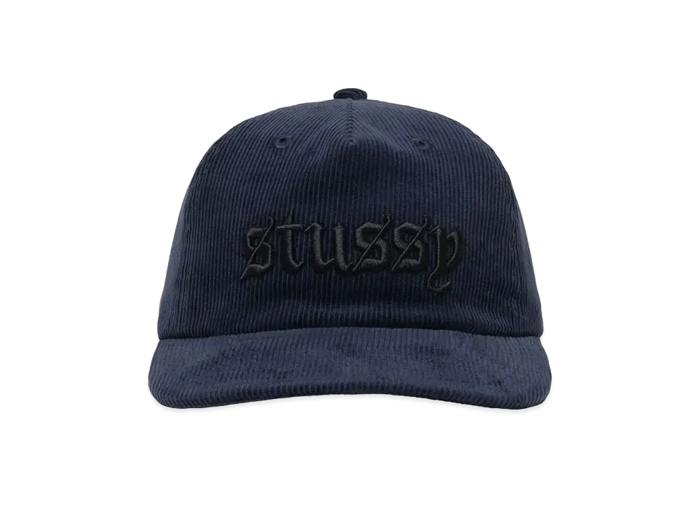 Stussy Mid-Depth Old English Snapback "Navy"