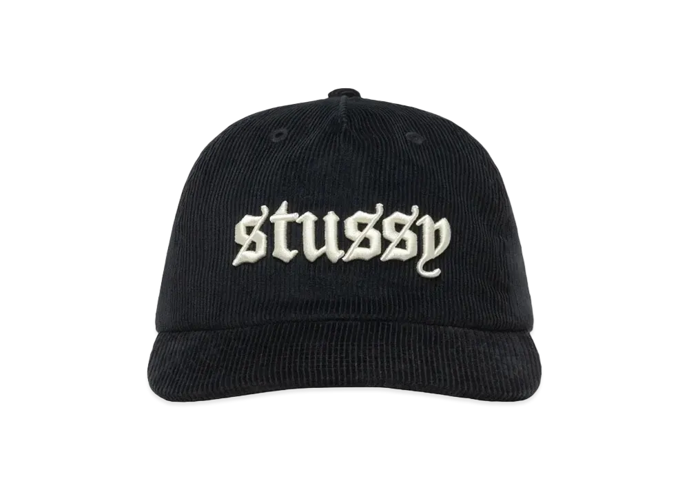 Stussy Mid-Depth Old English Snapback "Black"