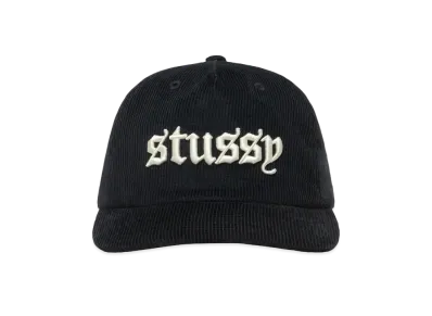 Stussy Mid-Depth Old English Snapback "Black"