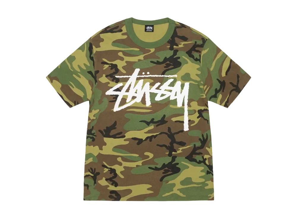 Stussy Stock Camo Tee "Camo/White"
