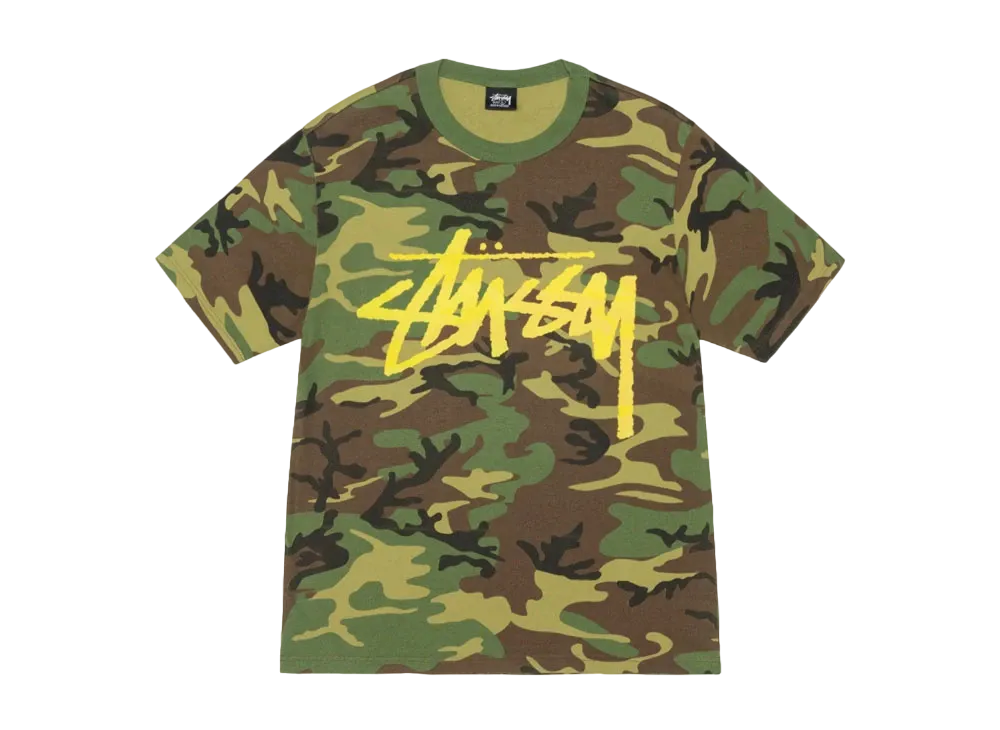 Stussy Stock Camo Tee "Camo/Yellow"