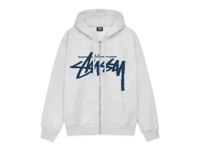 Stussy Stock Zip Hoodie "Ash Heather"