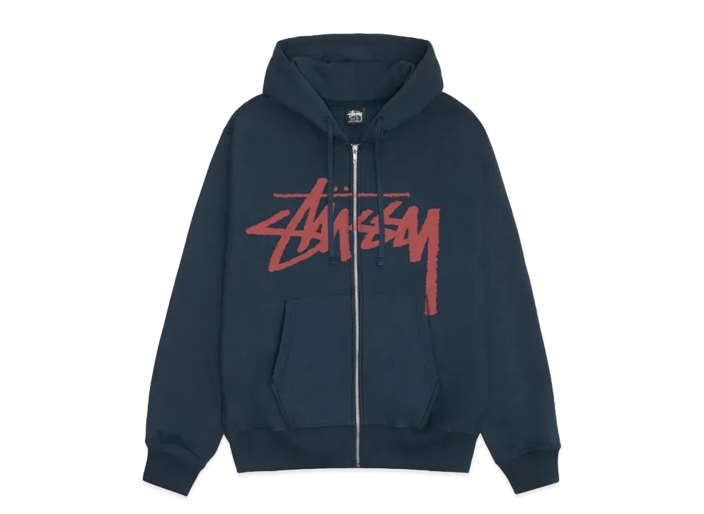 Stussy Stock Zip Hoodie "Navy"