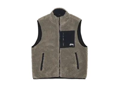 Stussy Sherpa Reversible Vest "Stone"