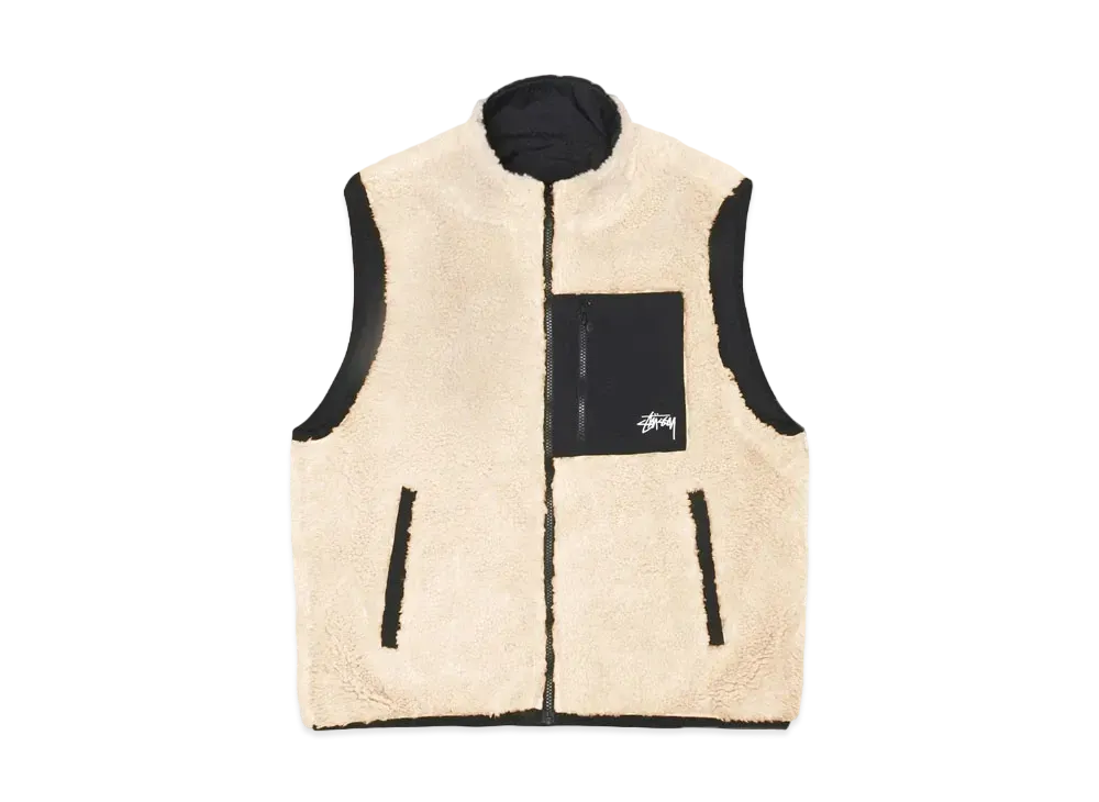 Stussy Sherpa Reversible Vest "Beige"