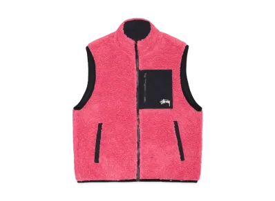 Stussy Sherpa Reversible Vest "Pink"