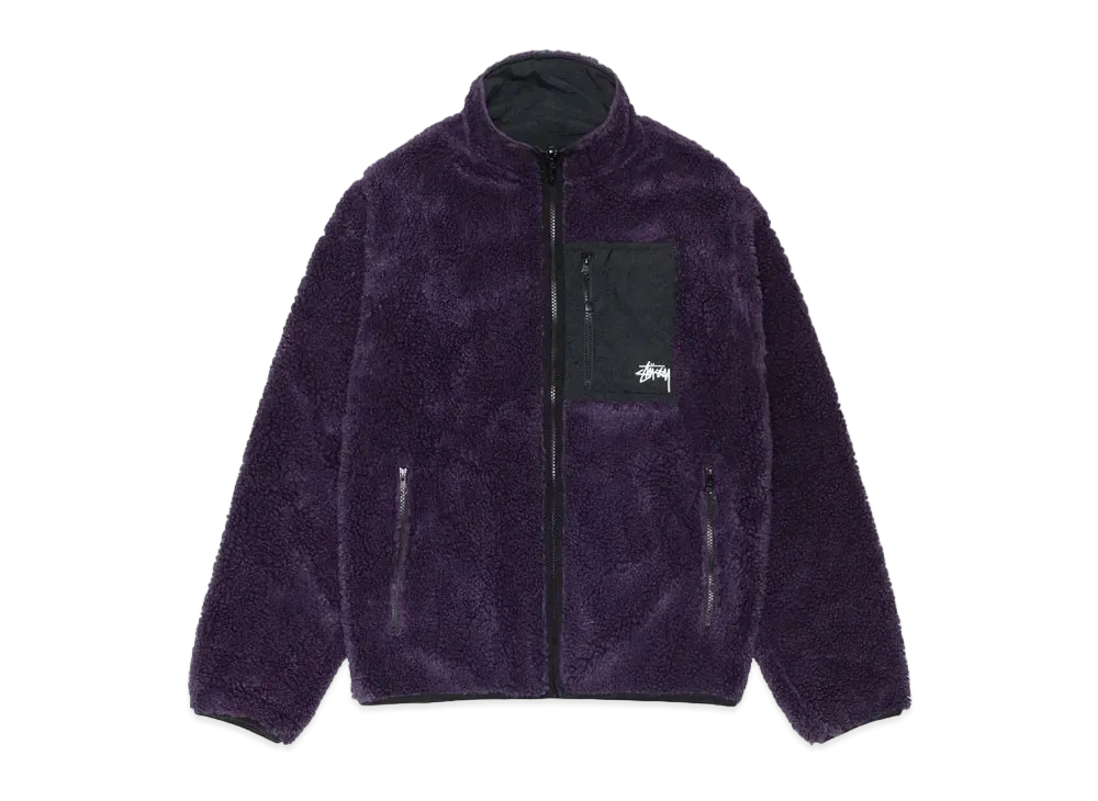 Stussy Sherpa Reversible Jacket "Purple"