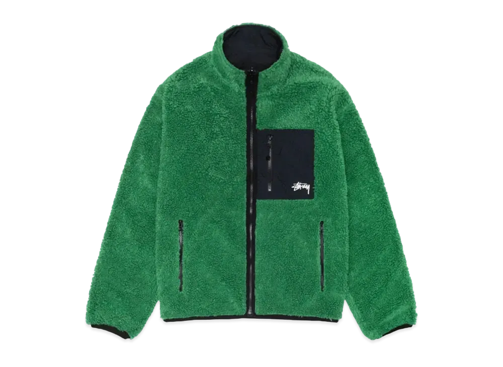 Stussy Sherpa Reversible Jacket "Green"