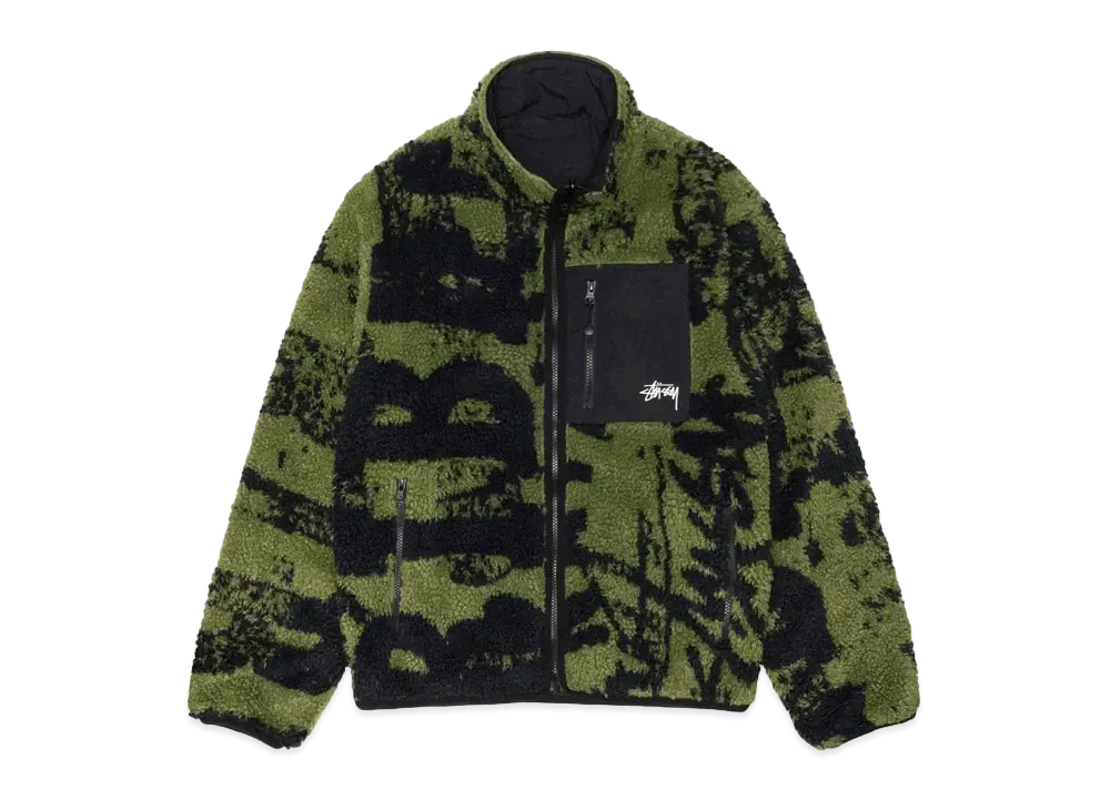 Stussy Sherpa Reversible Jacket "Green"