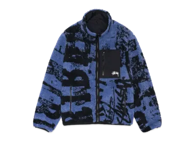 Stussy Sherpa Reversible Jacket "Blue"