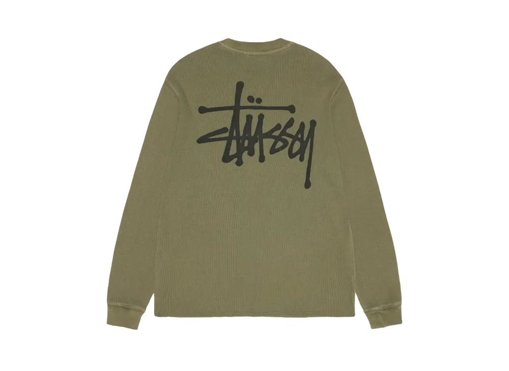 Stussy Basic Stock LS Thermal "Olive"