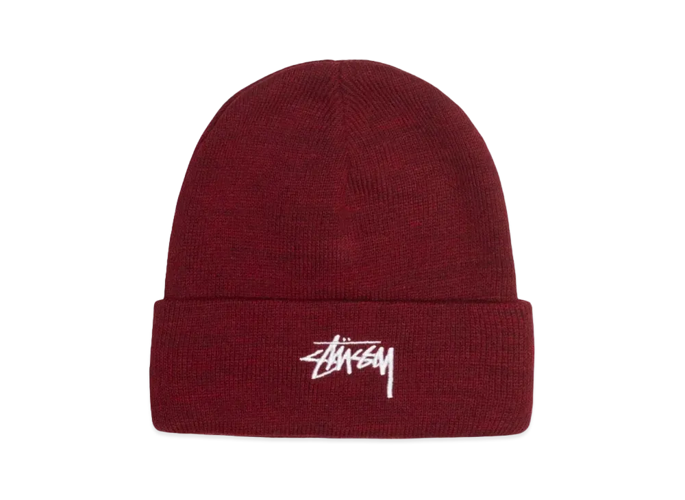 Stussy Cuff Beanie Stock "Red Heather"