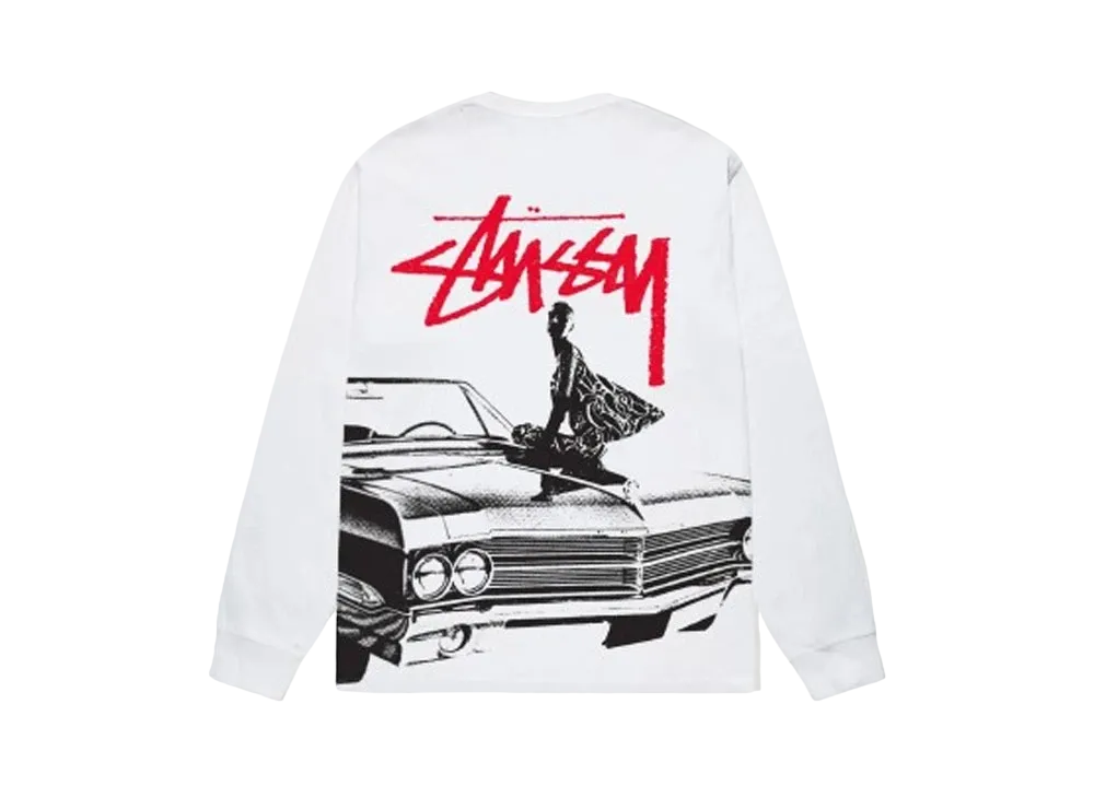 Stussy Beat Crazy LS Tee "White"