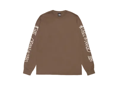 Stussy Intl Crew LS Tee Pigment Dyed "Brown"
