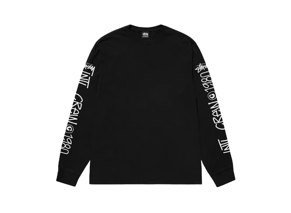 Stussy Intl Crew LS Tee Pigment Dyed "Black"