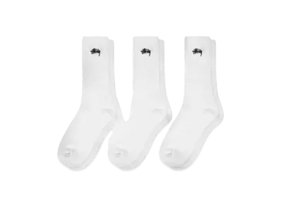 Stussy Stock Crew Socks Multipack "White"