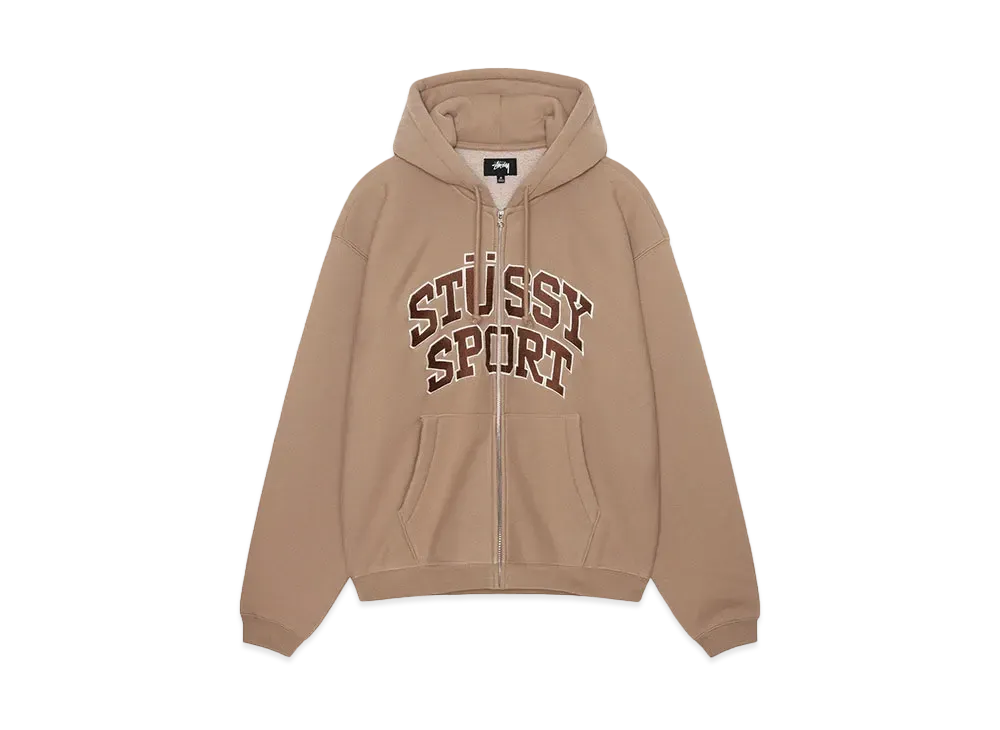 ステューシー スポーツ ジップ フード "タン"