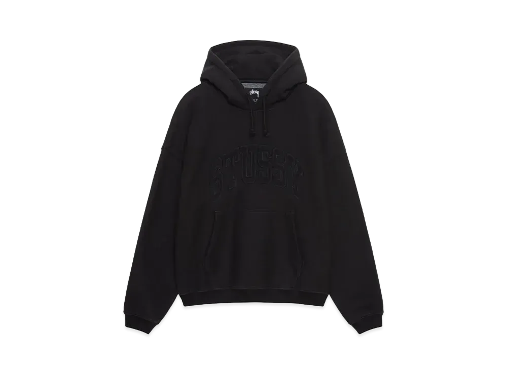 Stussy Embroidered Relaxed Hood "Washed Black"