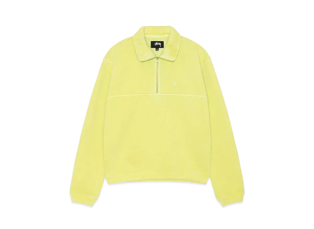 Stussy Fleece Zip Mock "Lime"