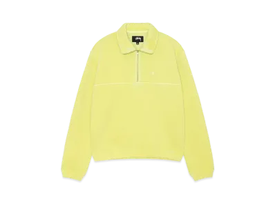 Stussy Fleece Zip Mock "Lime"