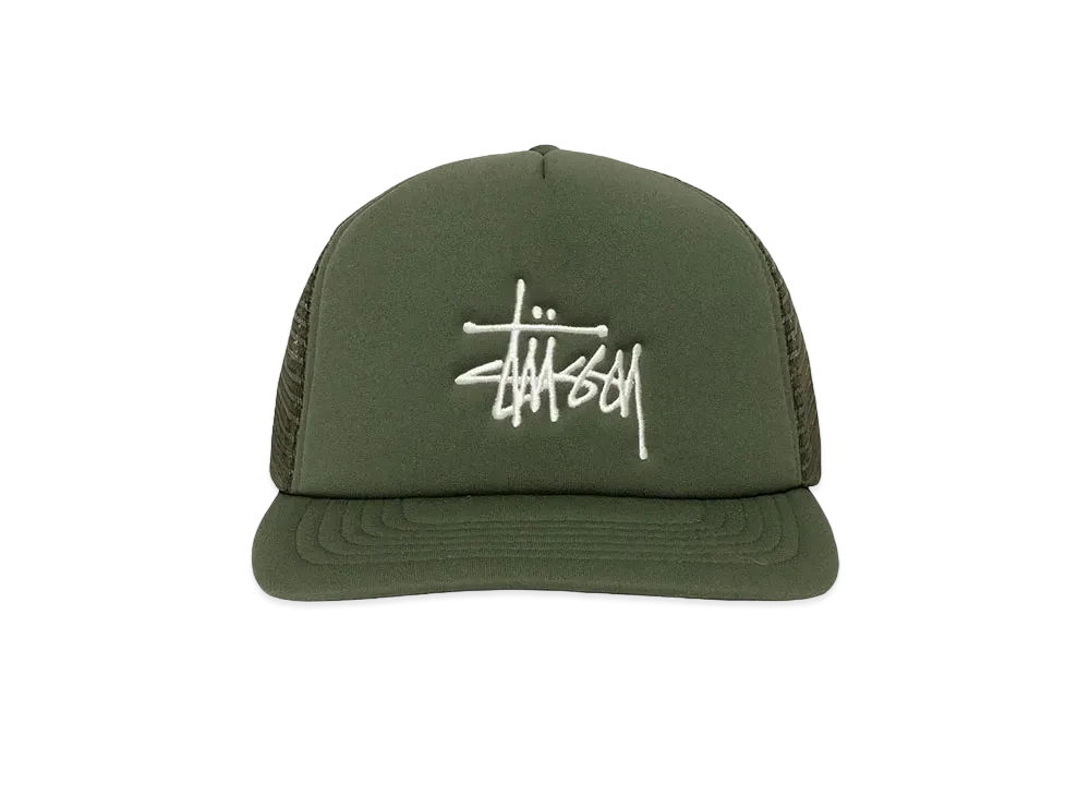 Stussy Big Basic Trucker Cap "Deep Green"