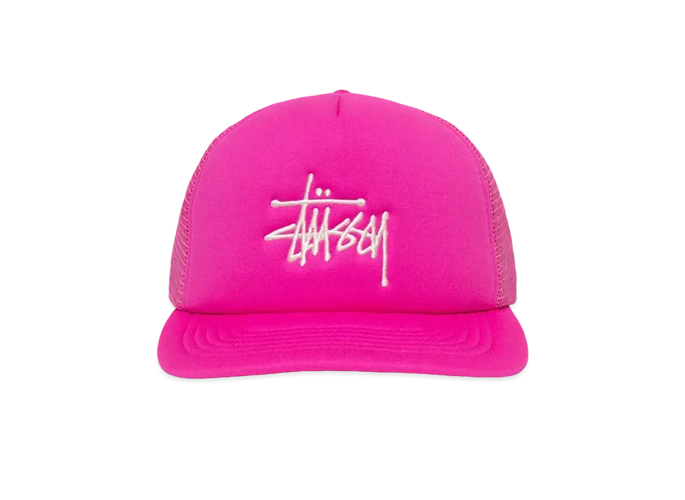 Stussy Big Basic Trucker Cap "Hot Pink"